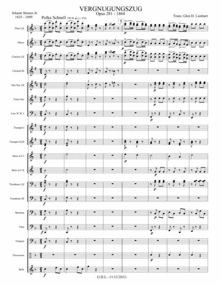 Vergnugunszug Polka Sheet Music