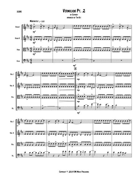 Vermillion Pt 2 Sheet Music