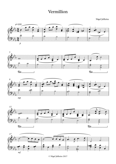 Vermillion Sheet Music