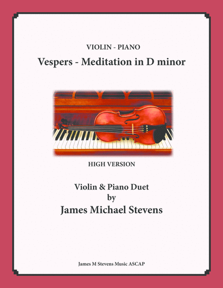 Vespers Meditation In D Minor Violin Piano Sheet Music