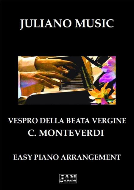 Vespro Della Beata Vergine Easy Piano C Monteverdi Sheet Music