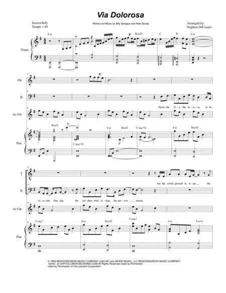 Via Dolorosa Duet For Tenor And Bass Solo Sheet Music