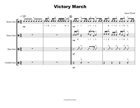 Free Sheet Music Victory March Drumline Cadence