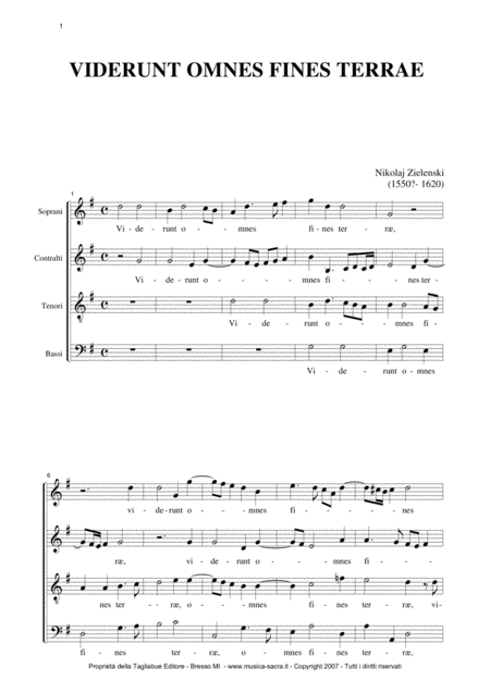 Viderunt Omnes Fines Terrae For Satb Choir Sheet Music