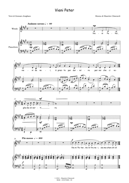 Vieni Peter Sheet Music