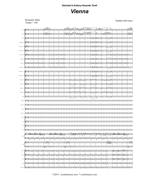 Vienna Full Score Sheet Music