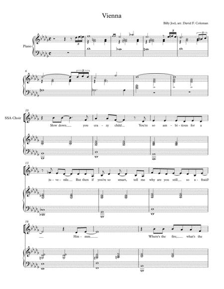 Free Sheet Music Vienna Ssa