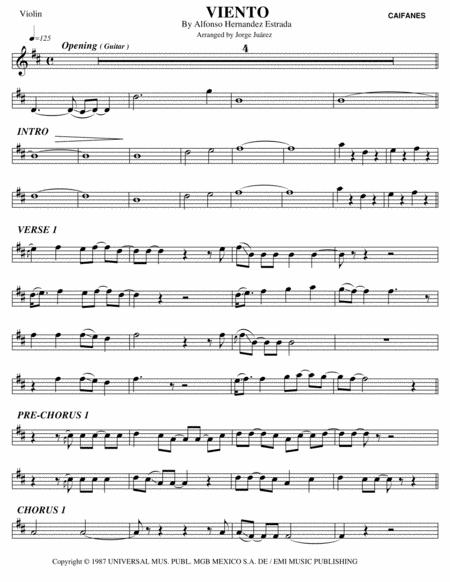 Viento Violin Sheet Music