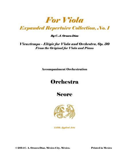 Free Sheet Music Vieuxtemps Elgie For Viola And Orchestra Op 30 New Orchestration Score And Parts