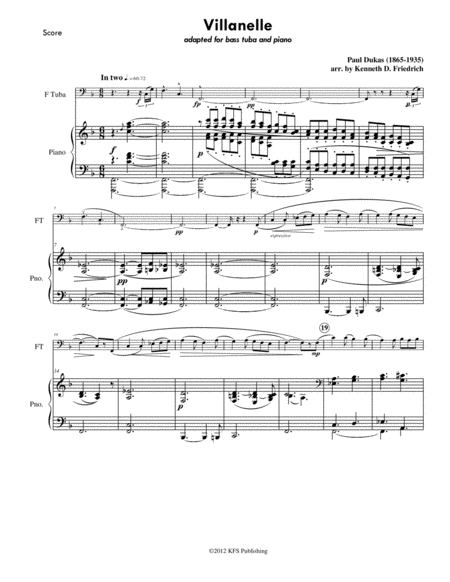 Villanelle Sheet Music