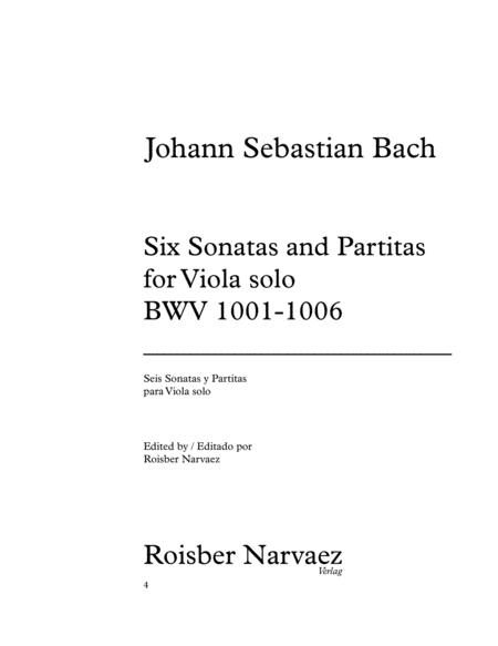 Free Sheet Music Viola 6 Sonatas And Partitas Urtext