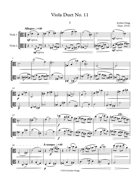 Viola Duet No 11 Sheet Music