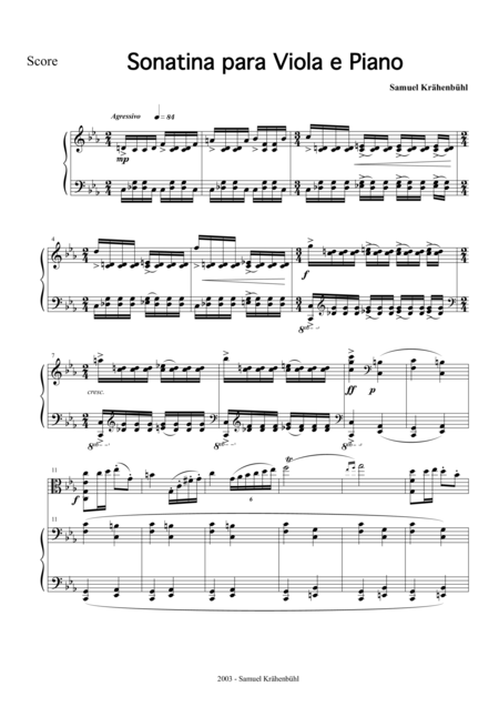 Viola Sonatina Sheet Music