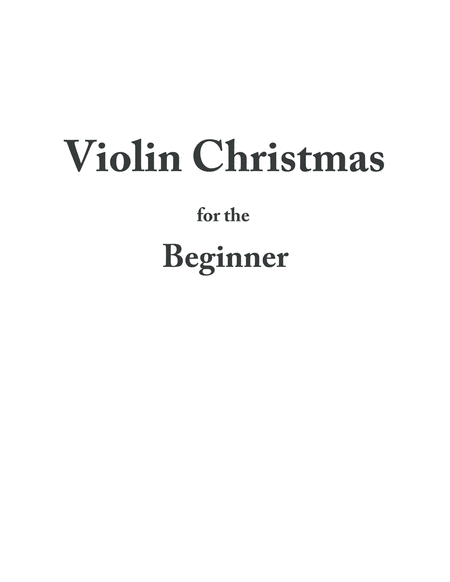 Violin Christmas For The Beginner Sheet Music