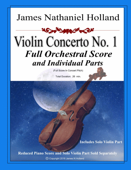 Violin Concerto No 1 Full Score And Individual Parts James Nathaniel Holland Sheet Music