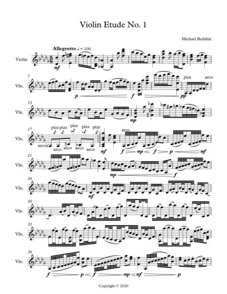 Violin Etude No 1 Sheet Music