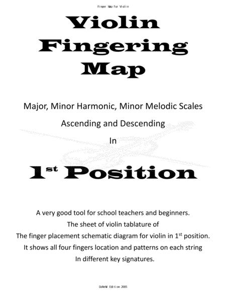Free Sheet Music Violin Finger Map In 1st Position For All The Keys