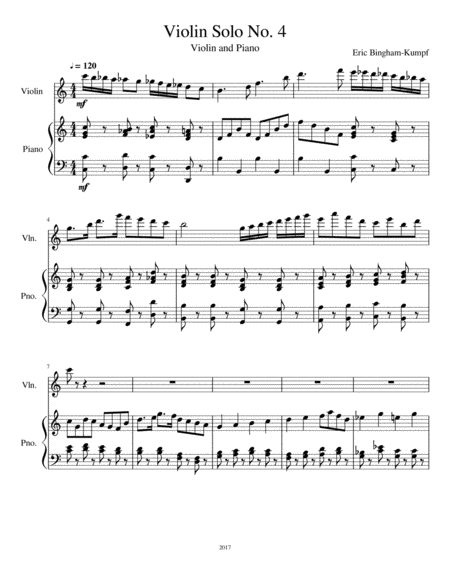 Free Sheet Music Violin Solo No 4