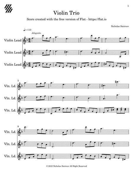 Violin Trio Sheet Music