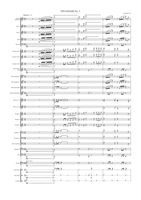 Free Sheet Music Vip Fanfare No 2 For Symphonic Band