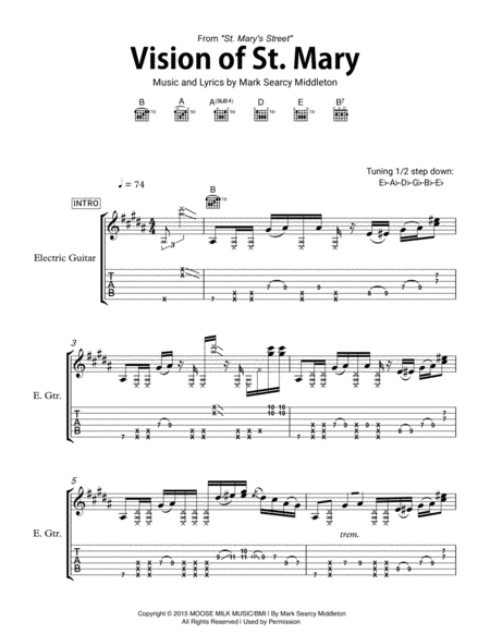 Vision Of St Mary Sheet Music