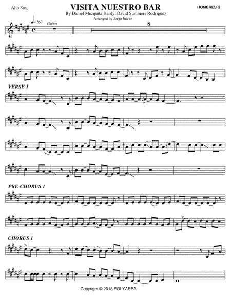 Visite Nuestro Bar Alto Sax Sheet Music