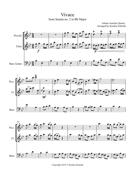 Vivace From Sonata No 2 In Bb Major Sheet Music