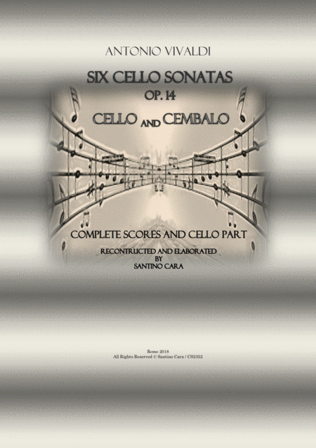 Free Sheet Music Vivaldi Six Cello Sonatas Op 14 For Cello And Cembalo Full Scores And Cello Part