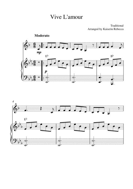 Free Sheet Music Vive L Amour Bb Clarinet Solo And Piano Accompaniment