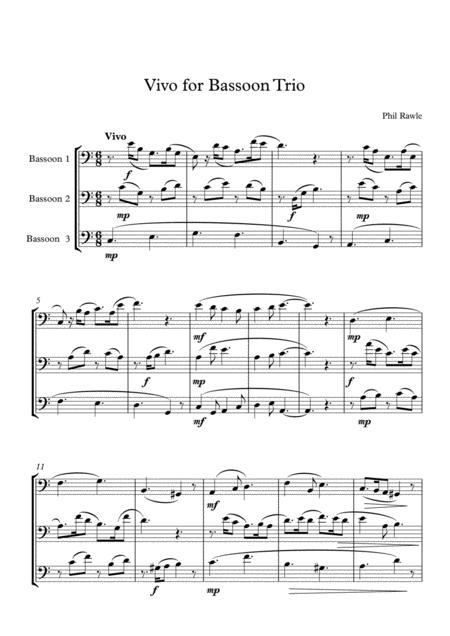 Free Sheet Music Vivo For Bassoon Trio