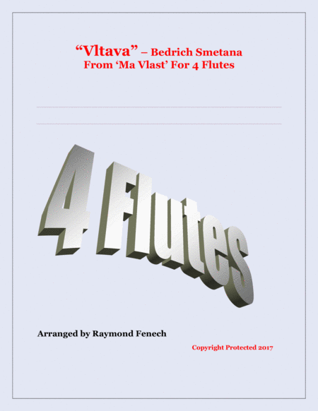 Free Sheet Music Vltava From Ma Vlast For 4 Flutes
