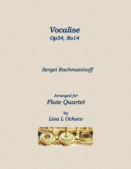 Vocalise For Flute Quartet Sheet Music