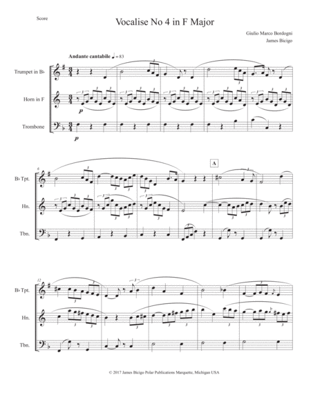 Vocalise No 4 In F Major Sheet Music