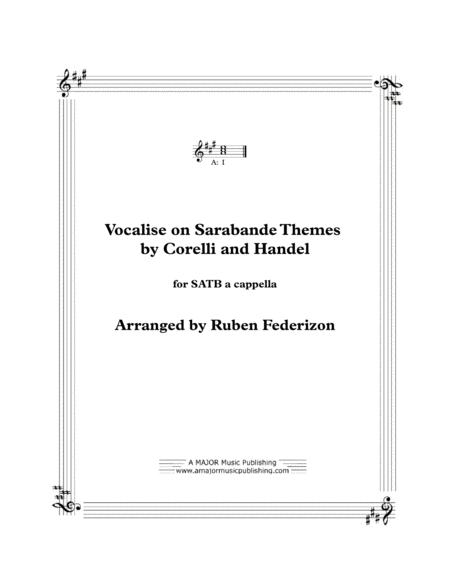 Vocalise On Themes By Handel And Corelli Sheet Music