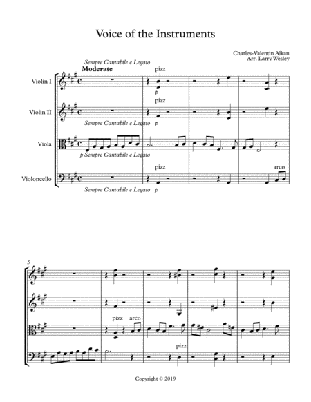 Free Sheet Music Voice Of The Instruments
