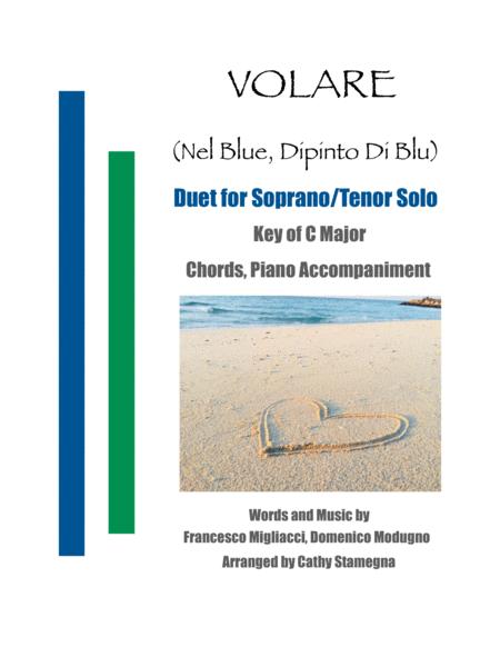 Volare Nel Blu Dipinto Di Blu Duet For Soprano Tenor Solo Chords Piano Accompaniment Sheet Music