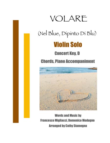 Volare Nel Blu Dipinto Di Blu Violin Solo Chords Piano Accompaniment Sheet Music