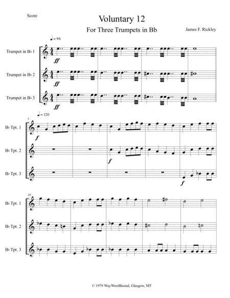 Voluntary 12 Sheet Music