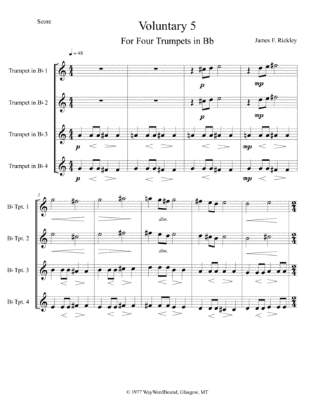 Voluntary 5 Sheet Music