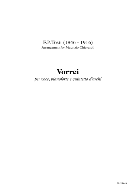 Vorrei Sheet Music