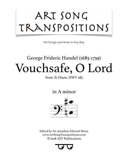 Vouchsafe O Lord A Minor Sheet Music