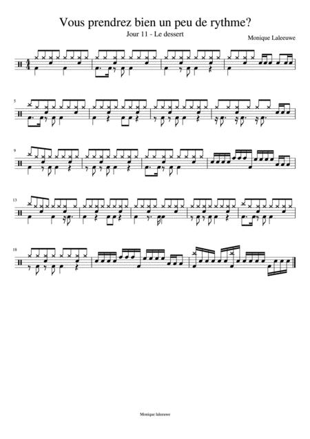 Vous Prendrez Bien Un Peu De Rythme Menu 11 Complet Et Bass Track With Drums 3 Tempi Sheet Music