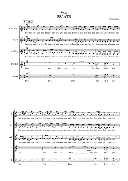 Free Sheet Music Vox