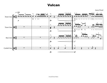 Vulcan Drumline Cadence Sheet Music