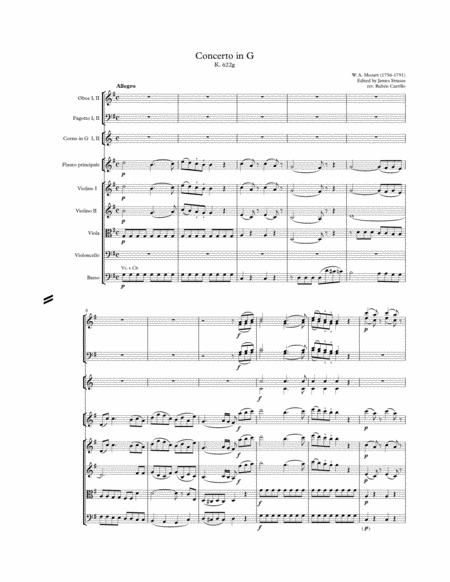 Free Sheet Music W A Mozart Flute Concerto K 622g Berlin Manuscript Full Score And Parts