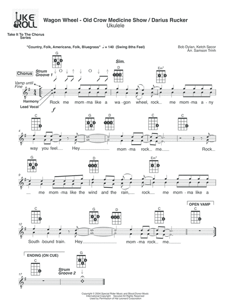 Wagon Wheel Ukulele Sheet Music