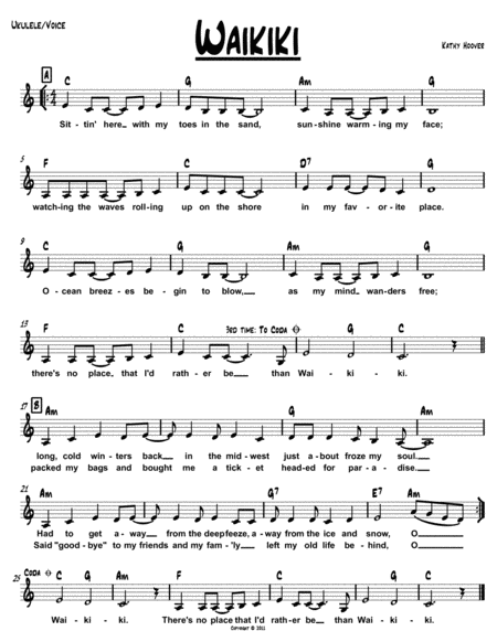 Waikiki Sheet Music