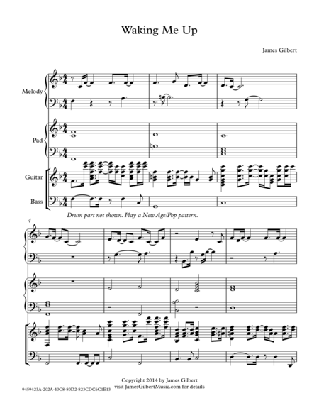 Waking Me Up Sheet Music