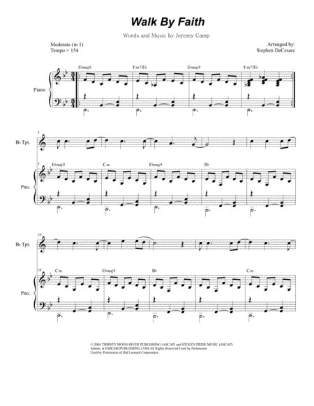 Walk By Faith Duet For Bb Trumpet And French Horn Sheet Music