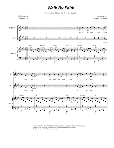 Walk By Faith For Sab Sheet Music